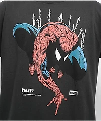 HUF x Spider-Man Perceptions Washed Black T-Shirt