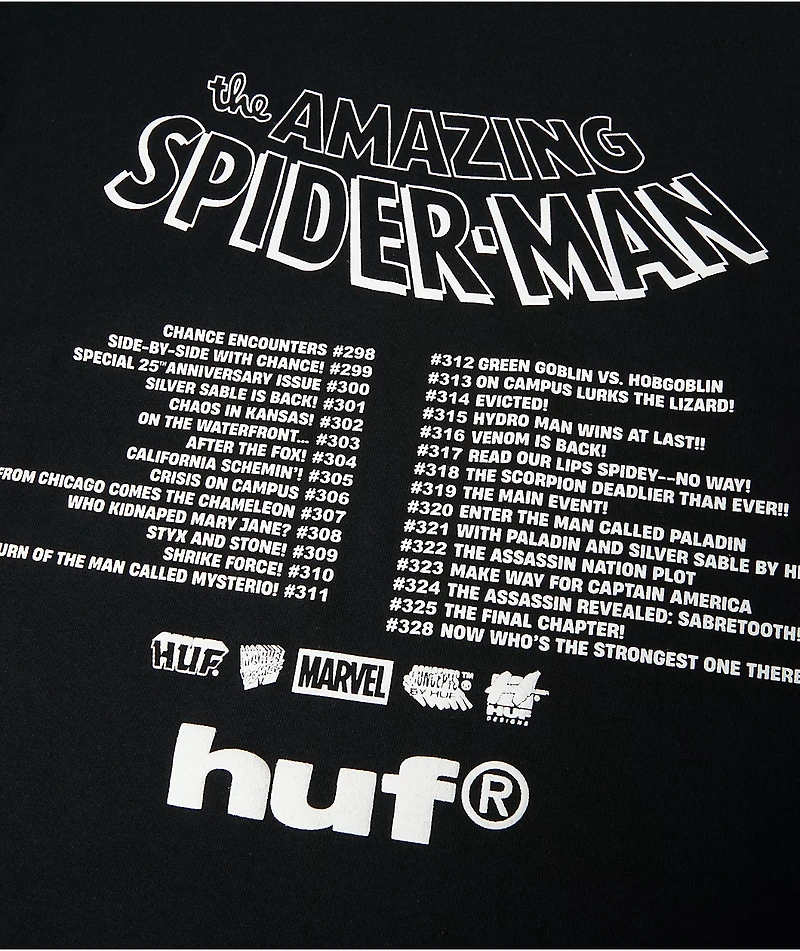 HUF x Spider-Man Three Hundred Black T-Shirt