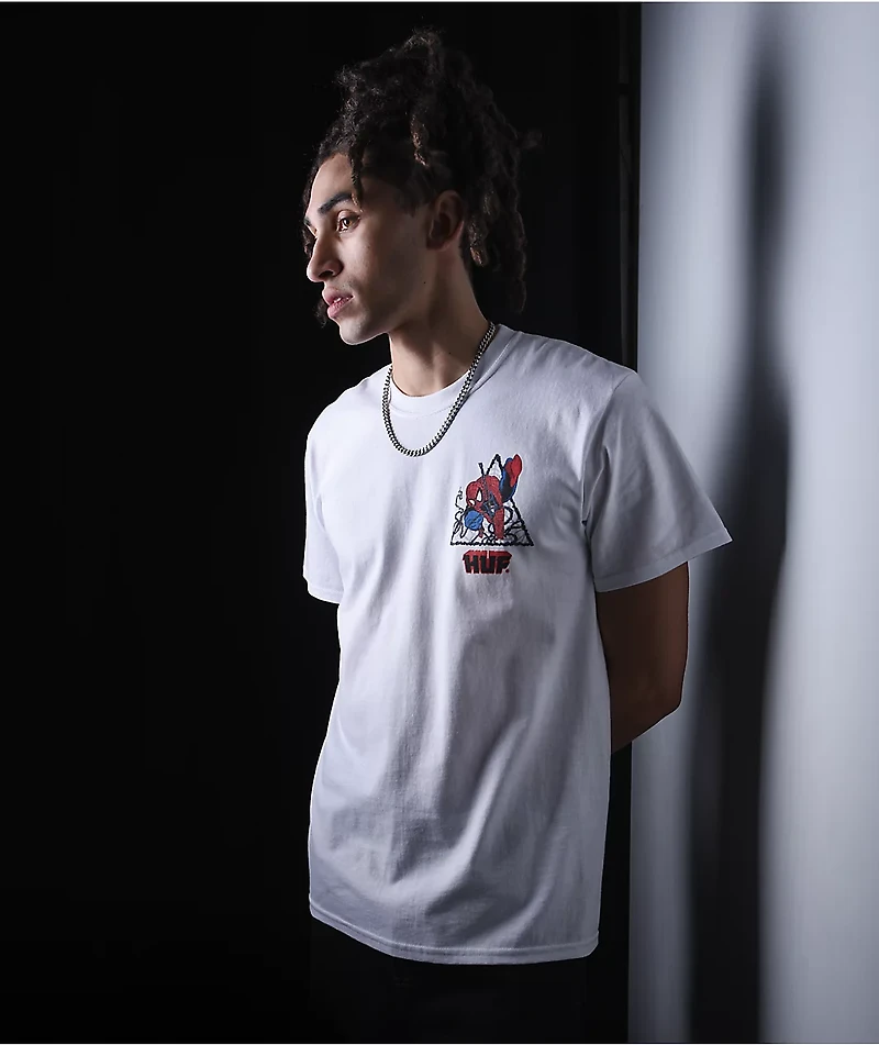 HUF x Spider-Man Thwip Triangle White T-Shirt