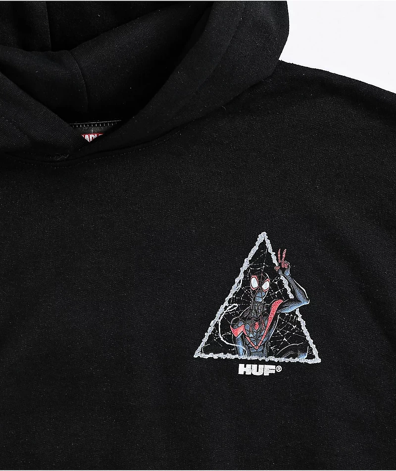HUF x Spider-Man Universe Kids Miles Black Hoodie