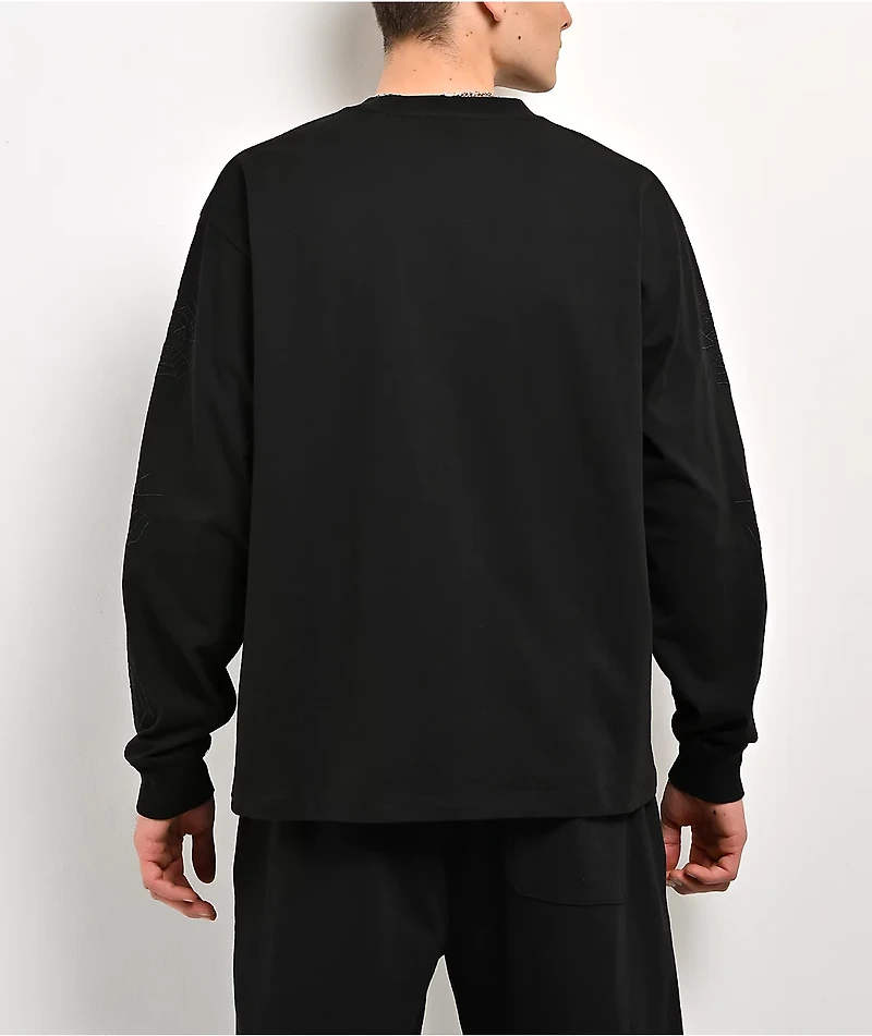 HUF x Spider-Man Upside Down Black Long Sleeve T-Shirt
