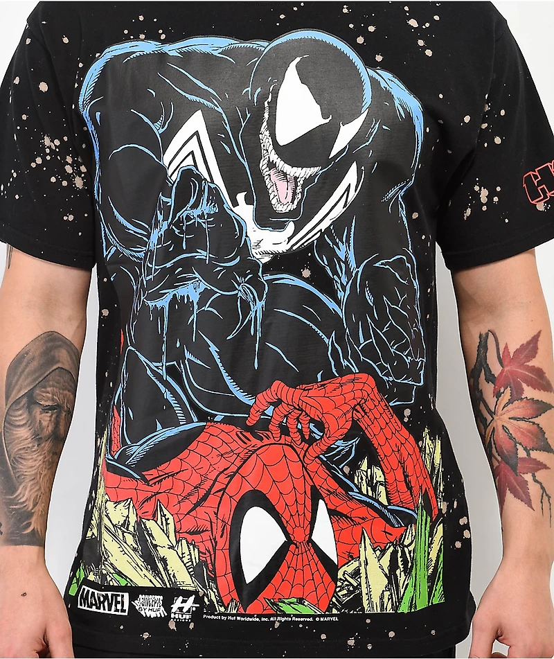 HUF x Spider-Man Venom Is Back Black T-Shirt