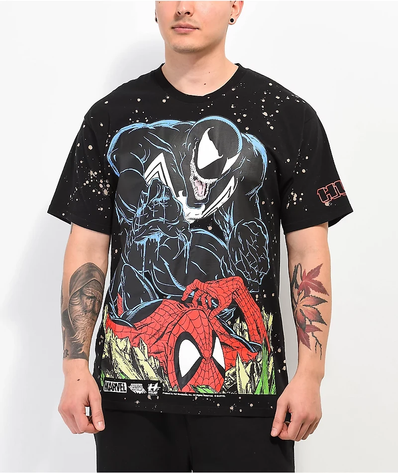 HUF x Spider-Man Venom Is Back Black T-Shirt