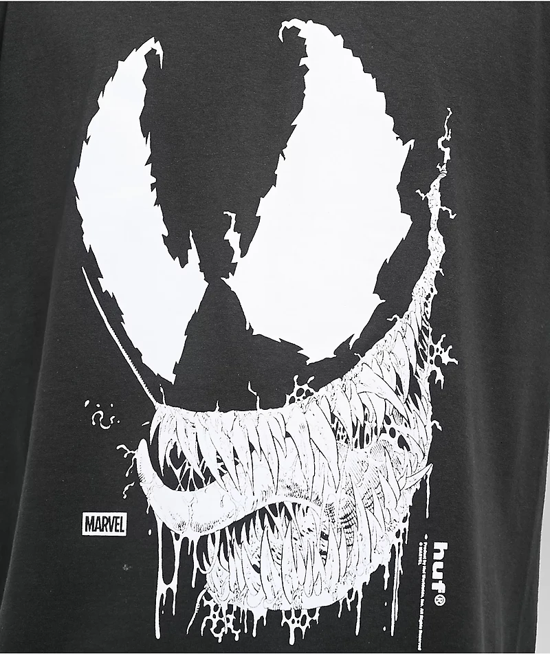 HUF x Spider-Man Vile Washed Black T-Shirt