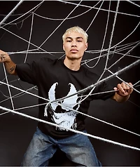 HUF x Spider-Man Vile Washed Black T-Shirt