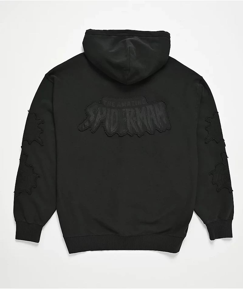 HUF x Spider-Man Web Black Wash Zip Hoodie