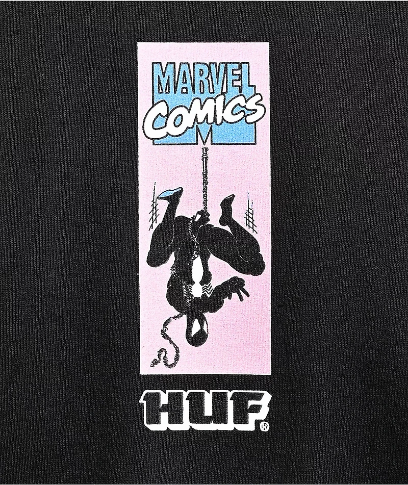 HUF x Spiderman Hanging Out Black Long Sleeve T-Shirt