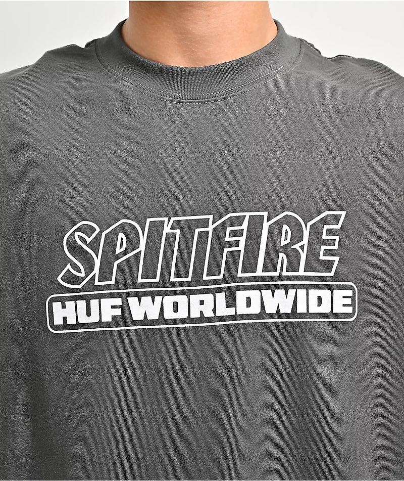 HUF x Spitfire Burn Grey T-Shirt