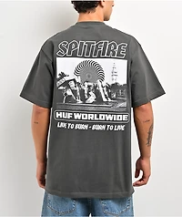 HUF x Spitfire Burn Grey T-Shirt