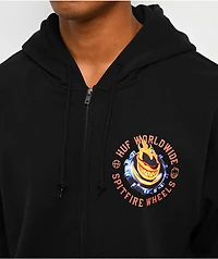 HUF x Spitfire Chrome Bighead Black Zip Hoodie