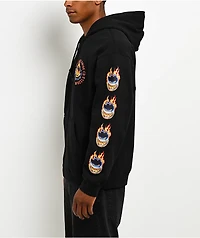 HUF x Spitfire Chrome Bighead Black Zip Hoodie