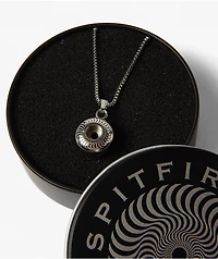 HUF x Spitfire Pendant 22" Silver Necklace