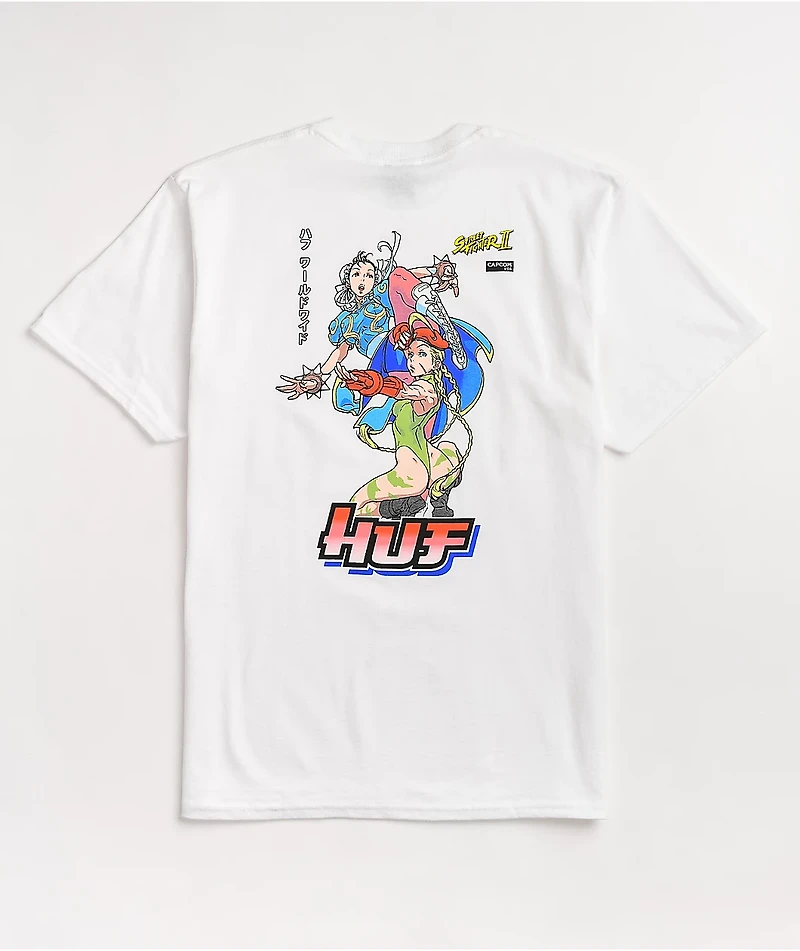 HUF x Street Fighter Chun-Li And Cammy White T-Shirt
