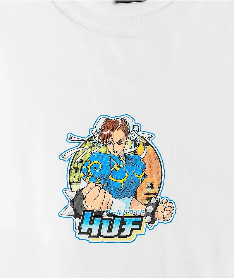 HUF x Street Fighter Chun-Li White Long Sleeve T-Shirt