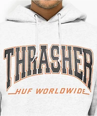 HUF x THRASHER Bayview Heather Grey Hoodie