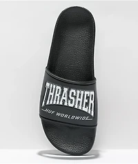 HUF x THRASHER Black Slide Sandals
