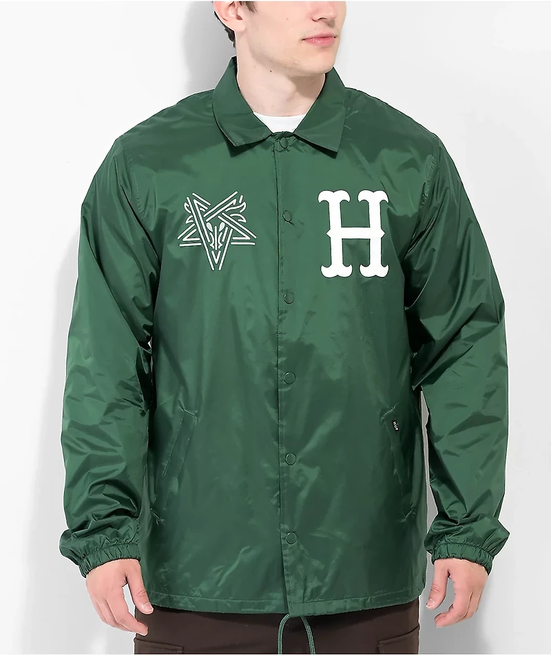 HUF x THRASHER Split Green Coaches Jacket
