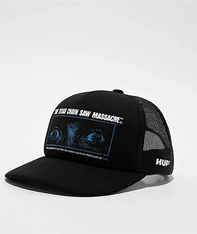 HUF x Texas Chainsaw Massacre Fear Black Trucker Hat