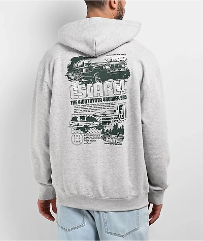 HUF x Toyota TRD Escape Grey Hoodie