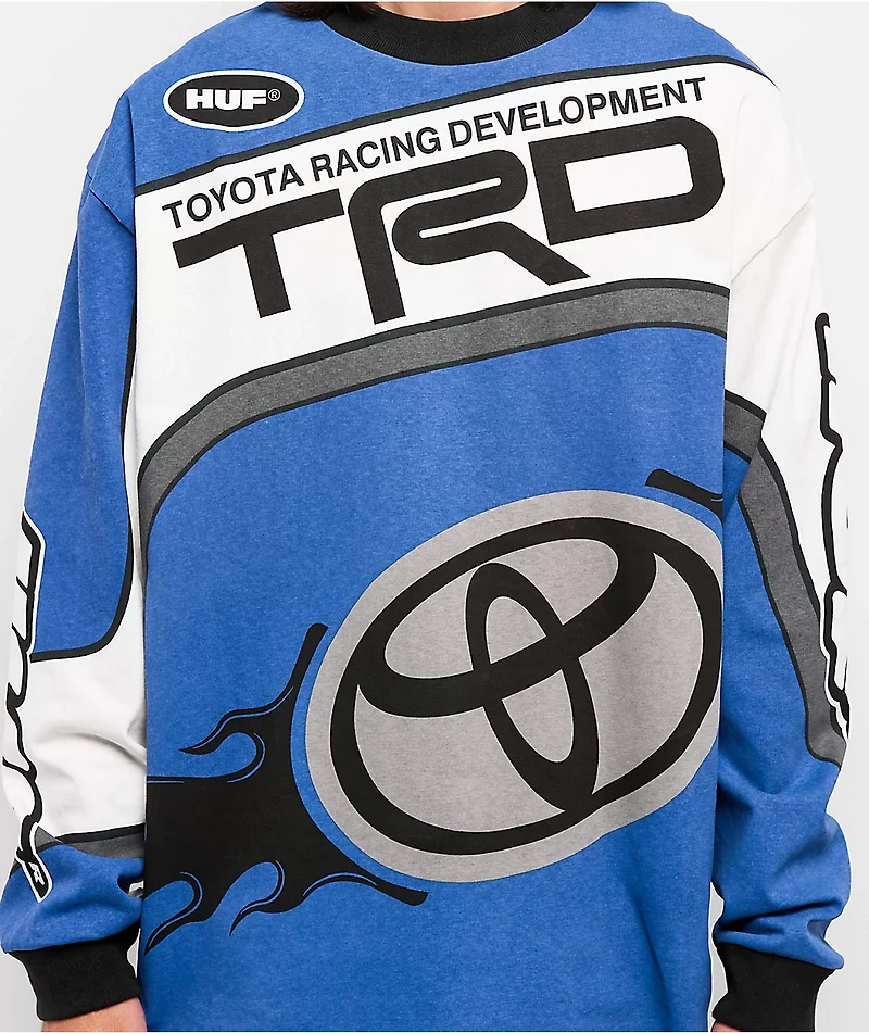 HUF x Toyota TRD Grandstand Blue & White Long Sleeve Jersey