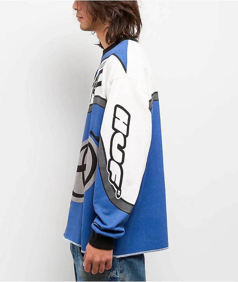 HUF x Toyota TRD Grandstand Blue & White Long Sleeve Jersey