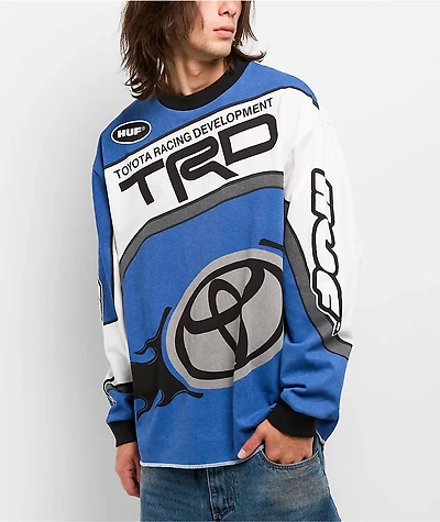 HUF x Toyota TRD Grandstand Blue & White Long Sleeve Jersey