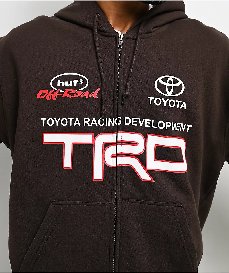 HUF x Toyota TRD Motor Brown Zip Hoodie