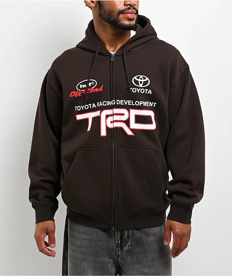 HUF x Toyota TRD Motor Brown Zip Hoodie
