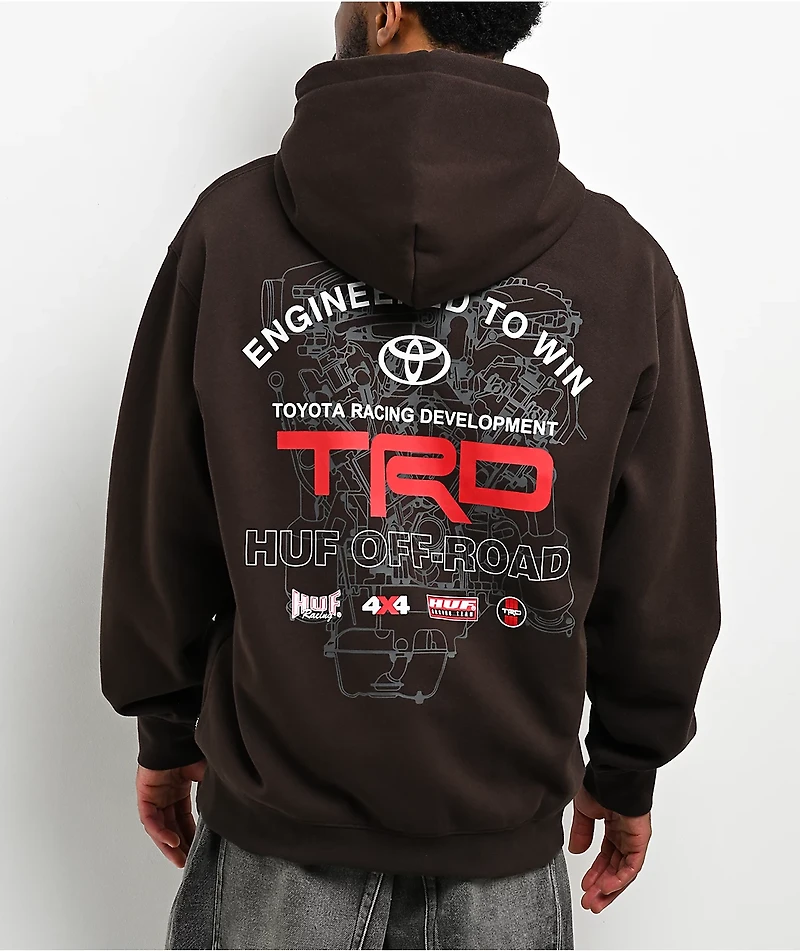 HUF x Toyota TRD Motor Brown Zip Hoodie
