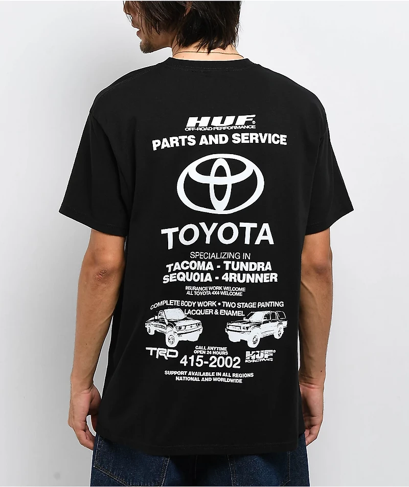 HUF x Toyota TRD Service Department Black T-Shirt