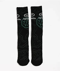 HUF x Toyota Topography Black Crew Socks