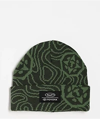 HUF x Toyota Topography Green Beanie