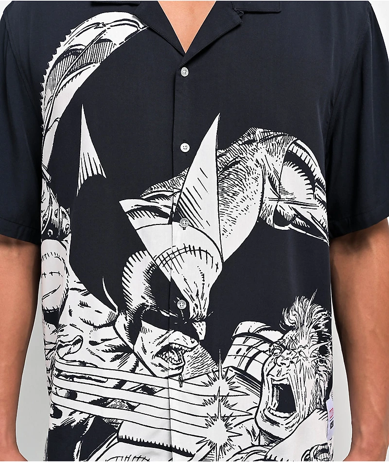 HUF x X-Men Future Clash Black Button Up Short Sleeve Shirt
