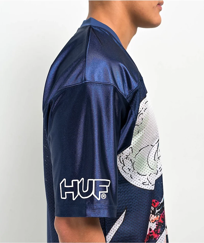 HUF x X-Men Psylocke Navy Blue Football Jersey