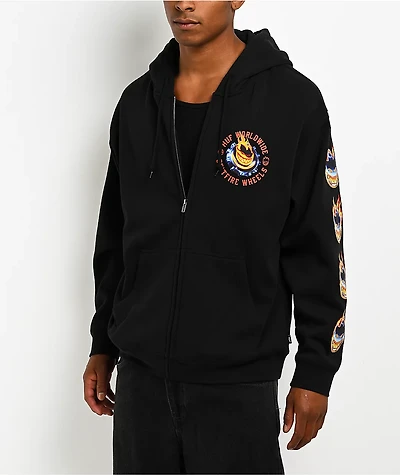 HUFx Spitfire Chrome Bighead Black Zip Hoodie