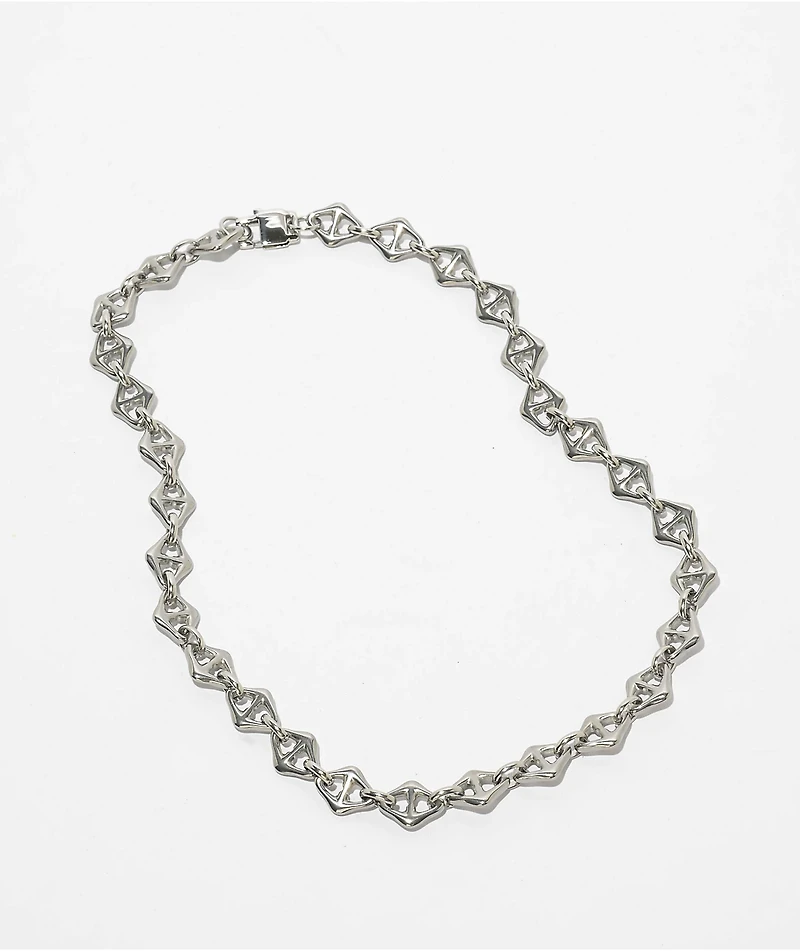 Half Hearted Anchor 12mm Silver Chain Necklace