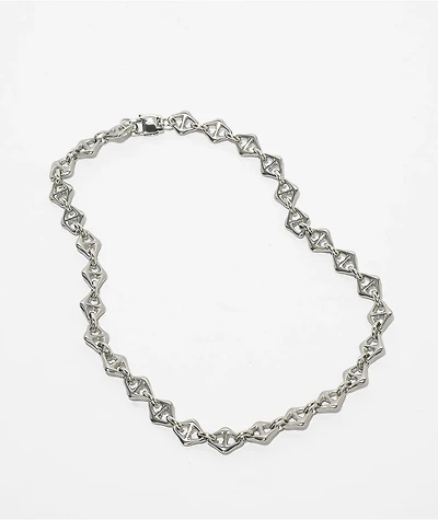 Half Hearted Anchor 12mm Silver Chain Necklace
