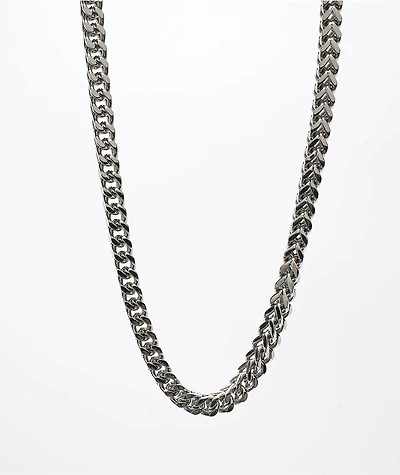 Half Hearted Franco 8mm 20" Silver Chain Necklace