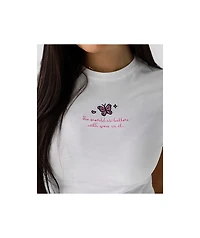 Happy Camp3r Butterfly Baby White T-Shirt
