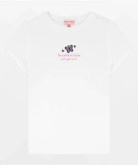 Happy Camp3r Butterfly Baby White T-Shirt