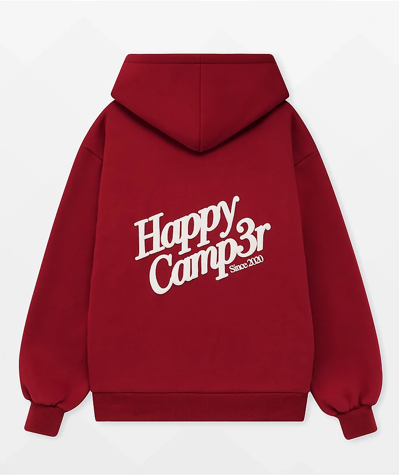 Happy Camp3r Garden Confetti Puff Core Dark Cherry Hoodie