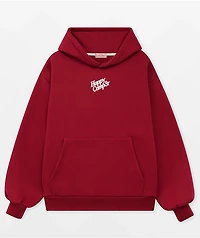 Happy Camp3r Garden Confetti Puff Core Dark Cherry Hoodie
