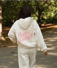 Happy Camp3r Garden Confetti Puff Core White Hoodie
