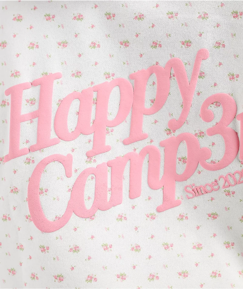 Happy Camp3r Garden Confetti Puff Core White Hoodie