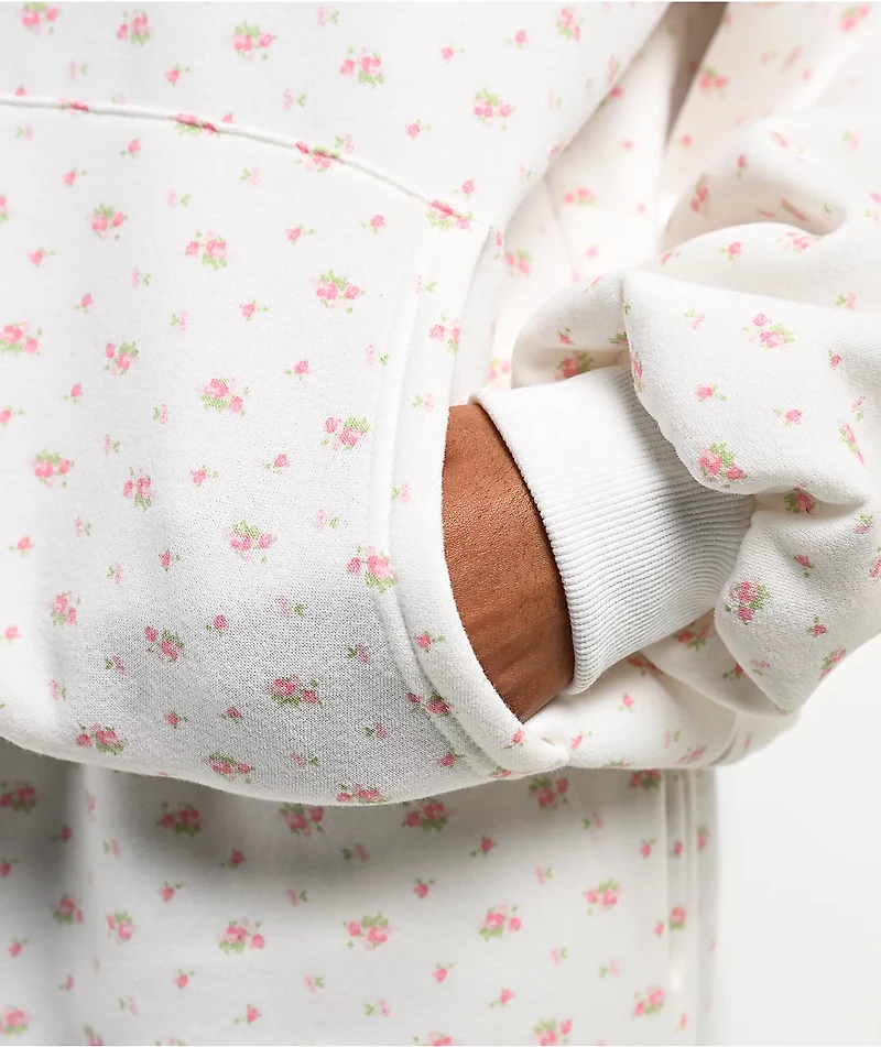 Happy Camp3r Garden Confetti Puff Core White Hoodie