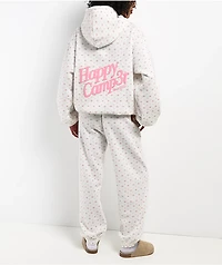 Happy Camp3r Garden Confetti Puff Core White Hoodie