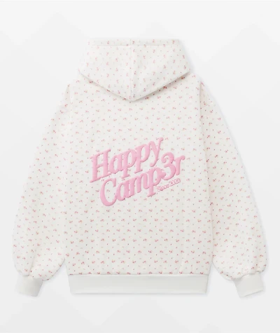 Happy Camp3r Garden Confetti Puff Core White Hoodie