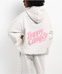 Happy Camp3r Garden Confetti Puff Core White Hoodie