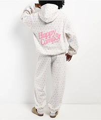 Happy Camp3r Garden Confetti White Sweatpants