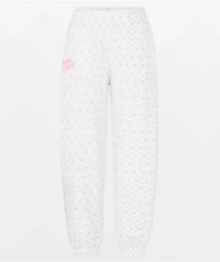 Happy Camp3r Garden Confetti White Sweatpants